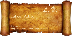 Lakos Viktor névjegykártya